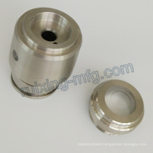 Custom CNC Turning Stainless Steel End Cap Assembling Acrylic Plastic Part